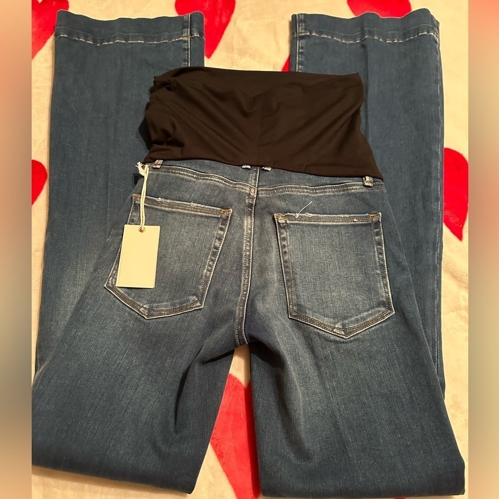 NWT Good American Maternity Good Flare Jeans - Picture 7 of 13